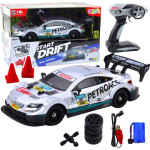 Leantoys Samochód Wyścigowy Auto Do Driftu RC Srebrne 30km/h 1:16 LEAN Toys