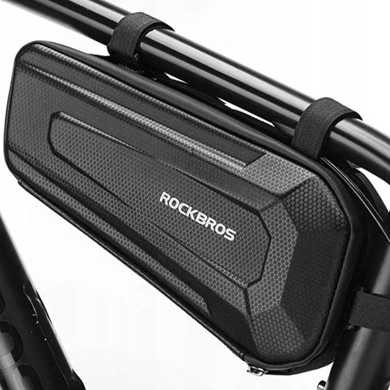 Rockbros Twarda torba rowerowa wodoodporna mocowana pod ramę 2.5L czarna Twarda torba rowerowa wodoodporna mocowana pod ramę 2.5L czarna