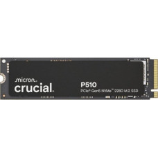 Crucial SSD CRUCIAL P510 1TB M.2 PCIe Gen5 NVMe TLC Rašymo greitis 9500 MBytes/sec Skaitymo greitis 11000 MBytes/sec TBW 600 TB CT1000P510SSD8