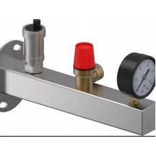 Uponor Grupa bezpieczeństwa 6 bar INOX z manometrem, zaworem bezpieczeństwa i automatycznym odpowietrznikiem C.W.U.