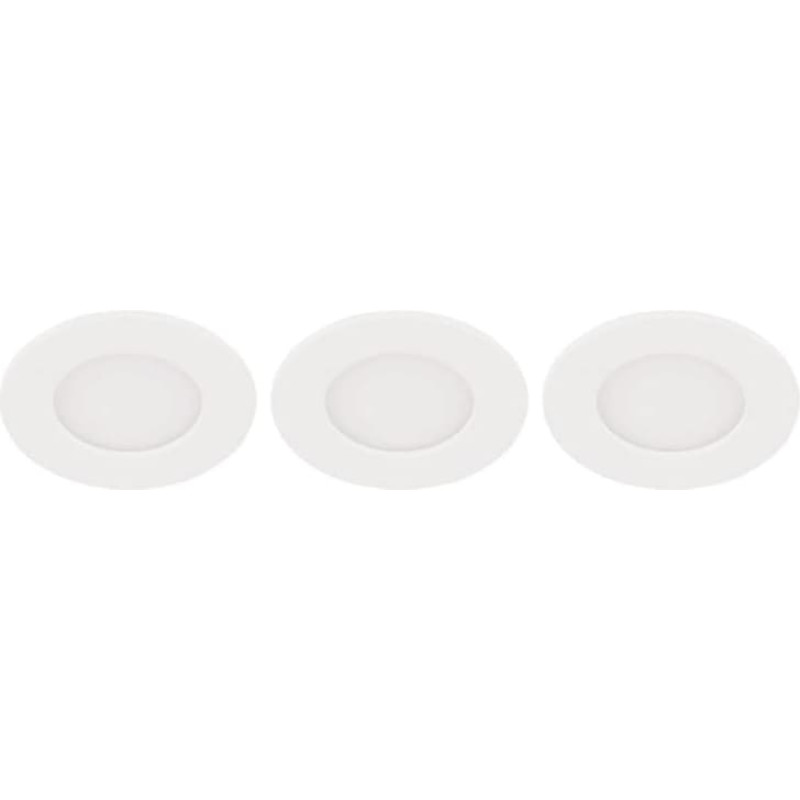 Eglo FUEVA 5 INDBYG. 3X2,7W DÆMPB. 300LM Ø86 IP44 HVID