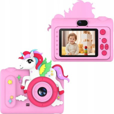 Xrec Aparat Cyfrowy 40mp Kamera Hd Obiektyw Selfie Dla Dziecka Gry Mp3 / Xrec H05 / Różowy Jednorożec