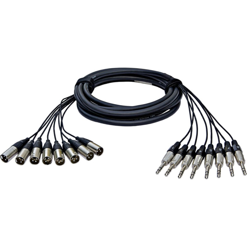 Alva - Kabel 8 x XLRm - 8 x TRS 5m