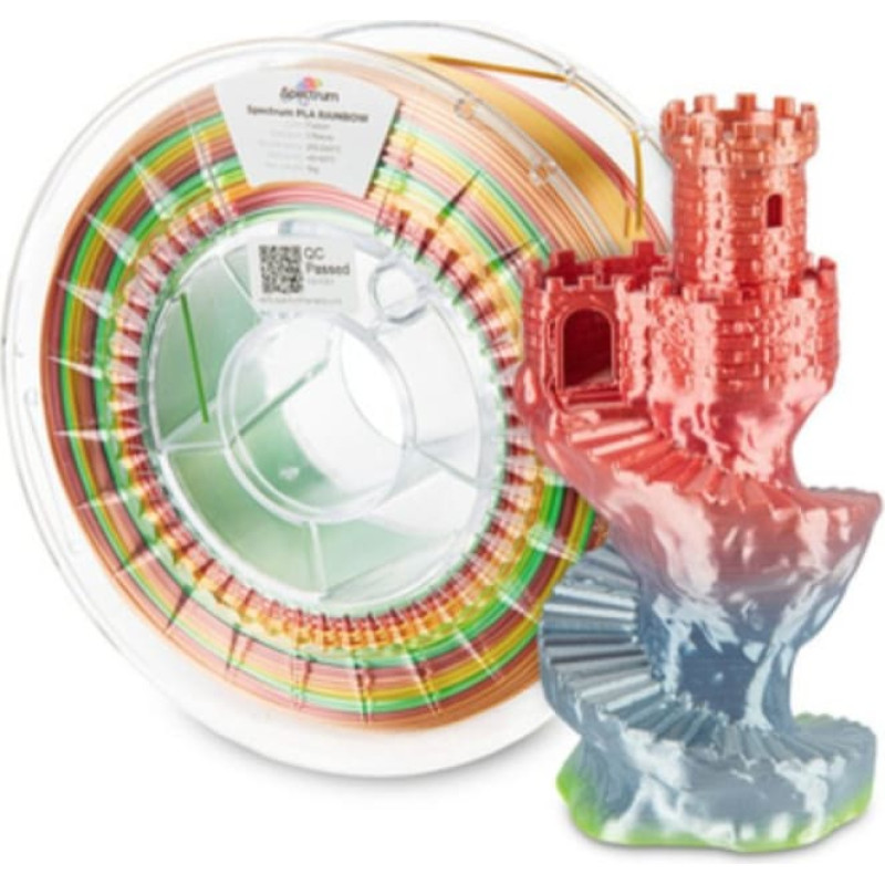 Spectrum 3D filament, PLA Silk Rainbow, 1,75mm, 1000g, 81016, fusion