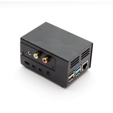 Hifiberry ir Raspberry Pi 4B dėklas - plienas - juodas