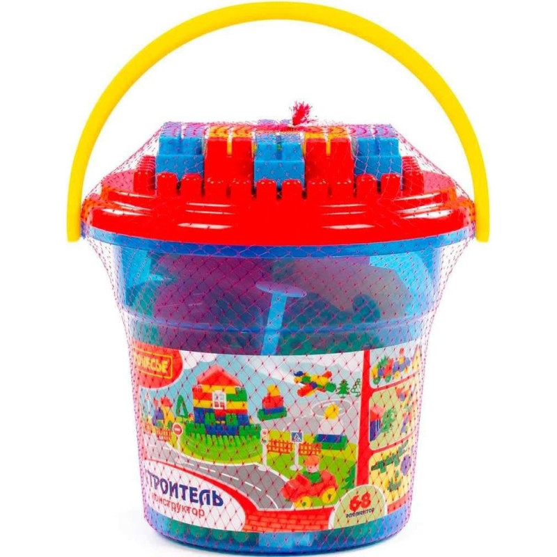 Polesie KLOCKI 68EL BUDOWNICZY MAXI W WIADER NIEB SIAT P