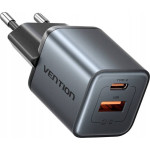 Vention ML Ładowarka GaN Vention USB-C + USB-A 30W (Szara)