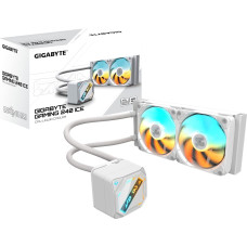 Gigabyte Vodní chladič GAMING 240 ICE, 2x120mm, ARGB, LGA1851, AM5, bílá