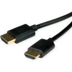 Roline Kabel HDMI High Speed + Ethernet, Ultra Slim, M/M, czarny, 2 m