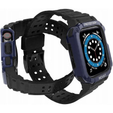 Hurtel Pasek z etui ochronnym Protect Strap Band do Apple Watch 38 / 40 / 41 mm opaska obudowa pancerna - czarny, niebieski