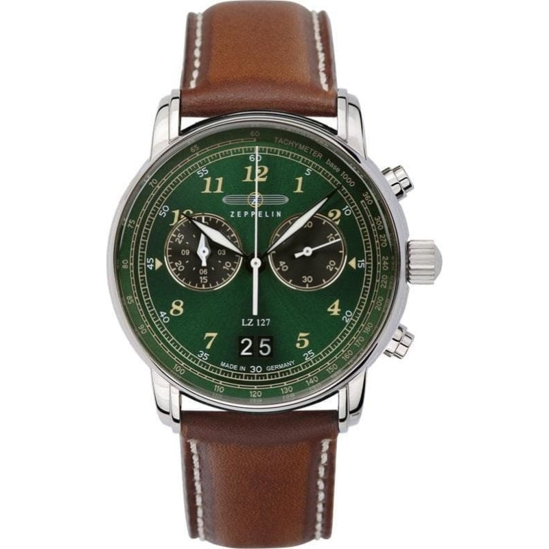 Zeppelin Zegarek Zeppelin LZ127 8684-4 Quartz Zielony (260189)