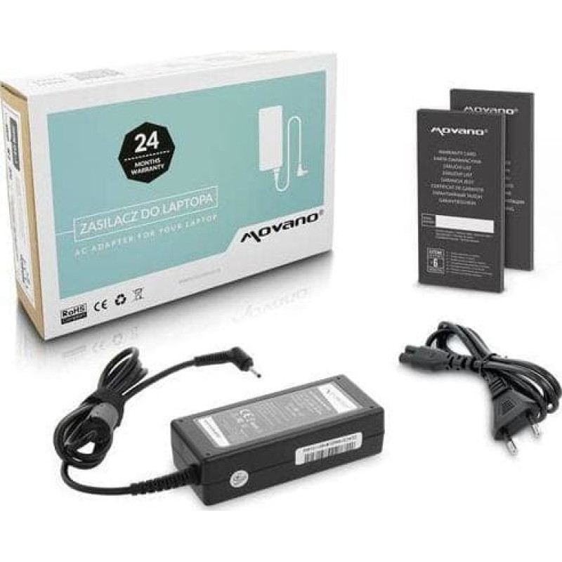 Movano Zasilacz do laptopa Movano 65 W, 1.1 mm, 3.4 A, 19 V (ZZ/ACE19342C)
