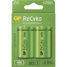 GP Akumulatorki, D (HR20), 1.2V, 5700 mAh, GP, kartonik, 2-pack, ReCyko