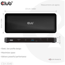 Club 3D Club3D Dokovací stanice USB-C 14v1, 2xHDMI, 2xDP, 3xUSB-C, 1xUSB-C PD, 2xUSB, 1xRJ45, 1x3.5mm, microSD/SD, černá