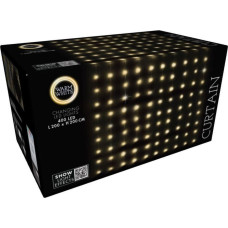 Christmas Decoration LAMPKI CHOINKOWE KURTYNA ŚWIETLNA ZEW/WEW 400 LED WW 200X200CM Z PILOTEM CIEPŁY BIAŁY