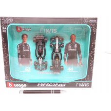 Bburago BBU 1:43 Mercedes AMG W15 2024 2pack 38115