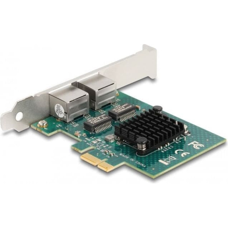Delock - Netzwerkadapter - PCIe 2.0 Low-Profile - Gigabit Ethernet x 2