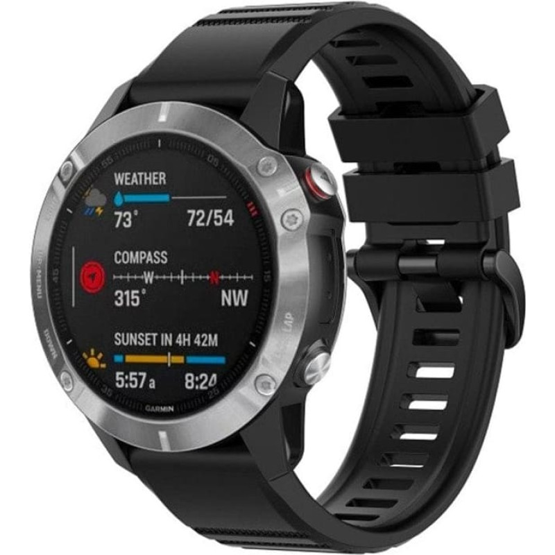 Fixed | Silicone Strap for Garmin QuickFit 26mm | Black