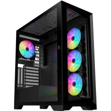 Noname VeinX case GL29AL-BK, ATX, Průhledná bočnice, 4x 120mm ARGB Fan, ARGB Hub, Černá