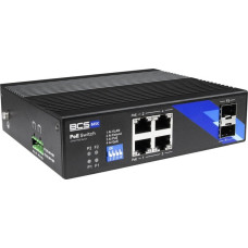 BCS -B-ISP04G-2SFP BCS switch PoE 4 portowy szyna DIN