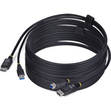 Startech .com 10ft (3m) DisplayPort and USB 5Gbps KVM Cable, 4K 60Hz, DP 1.2 and USB Combo Cable for KVM Switches, 3.1 m, USB, USB, HDMI, Black, DisplayPort + USB 3.2 Gen 1 Type-A