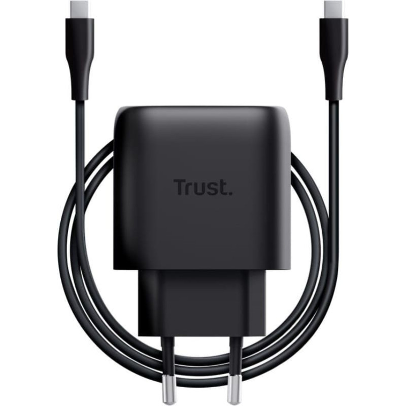 Trust Ladetajs Trust Maxo 45W Black USB-C + 2m USB-C Cable Black 8713439257229 25722 (8713439257229)