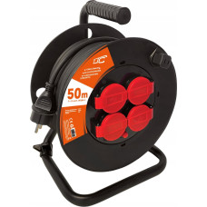 LTC Przedłużacz bębnowy 4 gniazda z uziemieniem 50m