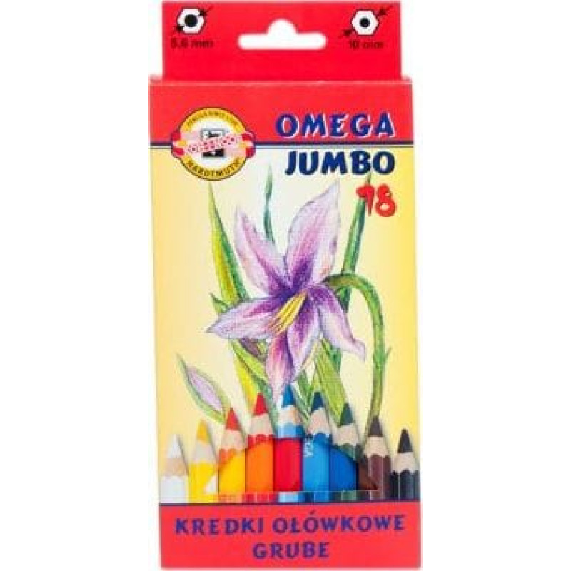 Koh I Noor Kredki Omega Jumbo 18 kolorów
