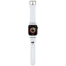 Karl Lagerfeld Karl Lagerfeld Pasek KLAWLSLCNH Apple Watch 42/44/45/49mm biały/white strap 3D Rubber Choupette Head
