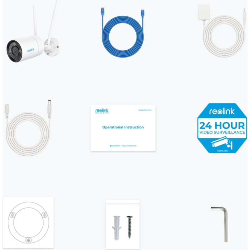 Reolink W330 — 4K Wi-Fi 6 kamera, 2,4/5 GHz divu joslu Wi-Fi, krāsu nakts redzamība, personu/transportlīdzekļu/dzīvnieku noteikšana