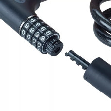 Yale Bicycle cable with combination lock and key - YCC0/12/100/2 Black