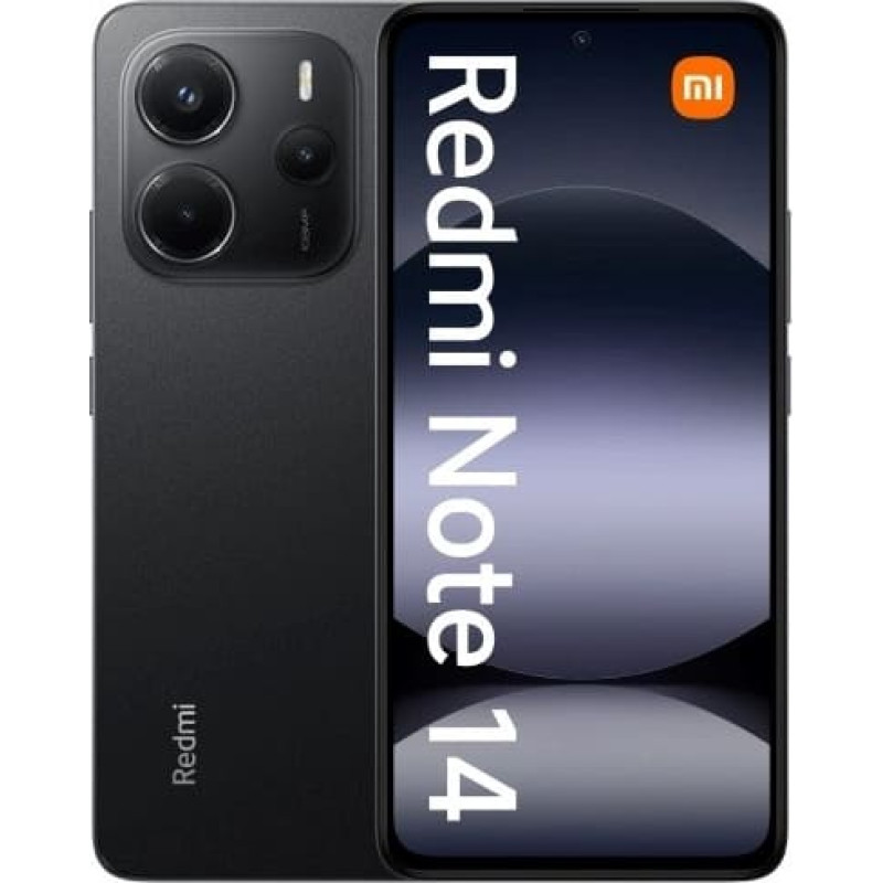 Xiaomi Redmi Note 14 16,9 cm (6,67 collas) Hibrīda divkārša SIM karte 4G USB Type-C 6/ 128 GB 5500 mAh Melns