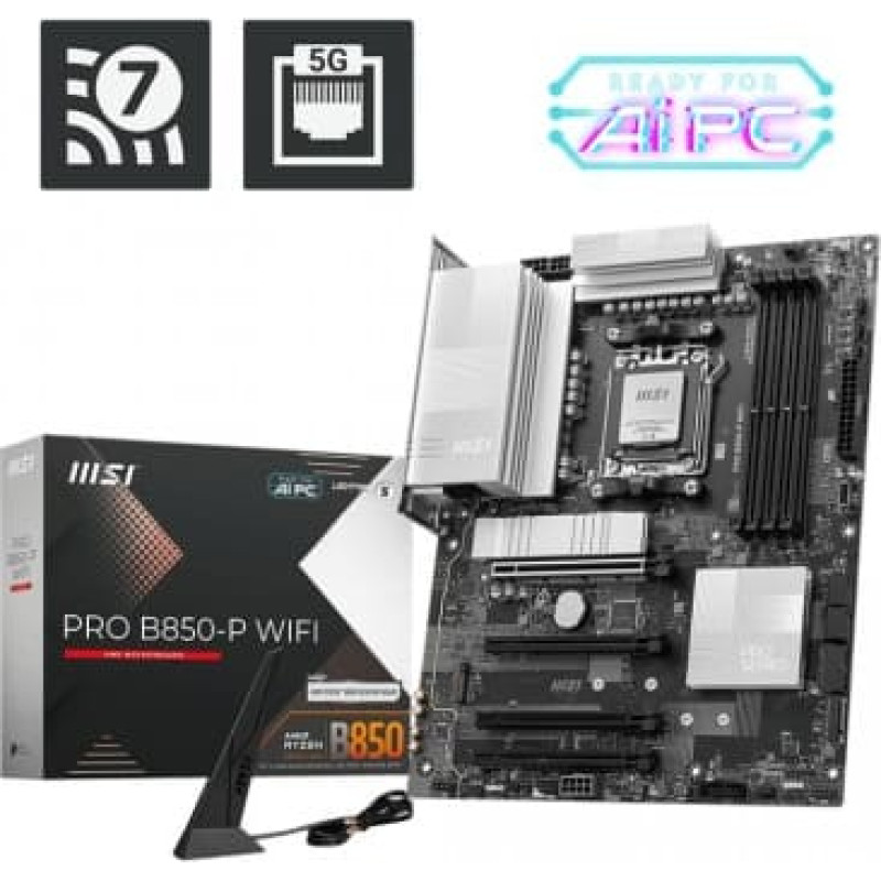MSI Motherboard PRO B850-P WIFI AM5 4DD R5 ATX