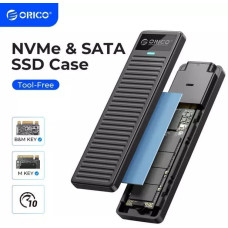 Orico Kieszeń Orico Obudowa zewnętrzna na dysk SSD M.2 (PCIE/NVMe) USB 3.2 Gen2 Typ-C 10Gbps aluminiowa - czarna (PRM2-C3-BK-BP)