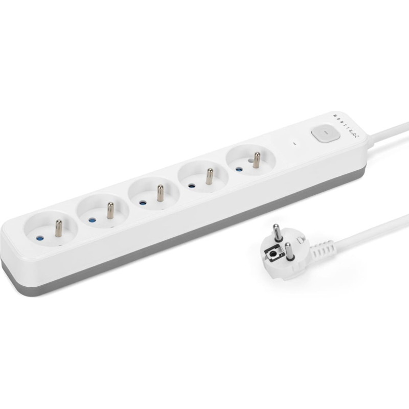 Montis Listwa zasilająca Montis Listwa przeciwprzepięciowa biały-szary 5-gniazdowa 1,5m MT187-WG-1,5