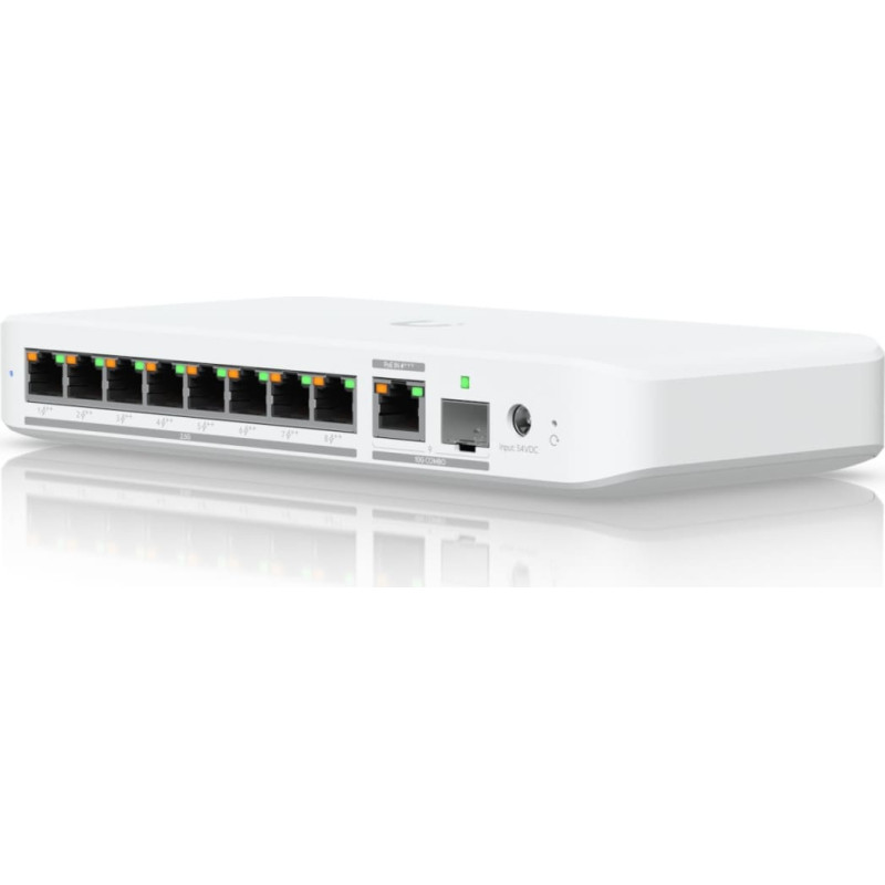 Ubiquiti UniFi Flex 2.5G PoE pārvaldīts L2 2.5G Ethernet (100/1000/2500) Power over Ethernet (PoE) darbvirsmas/sienas stiprinājums, balts
