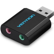 Vention USB ārējā skaņas karte, melna metāla tips