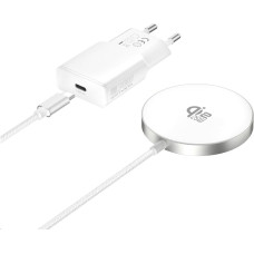 4Smarts Ładowarka 4smarts Bezprzewodowy zestaw ładujący Qi2/MagSafe-kompa 25W, 1,5m biały