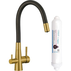 Laveo Bateria kuchenna Laveo BRIBG68D RIVECO Bateria zlewozm. z elast. wylew. z systemem filtrującym Amii Jednouchwytowa