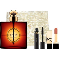 Yves Saint Laurent Opium zestaw woda perfumowana spray 90ml + tusz do rzęs 2ml + pomadka do ust 3.8g