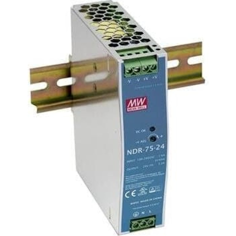 Meanwell Zasilacz Meanwell Zasilacz impulsowy 76,8W 24VDC NDR-75-24,1-4N3NYT