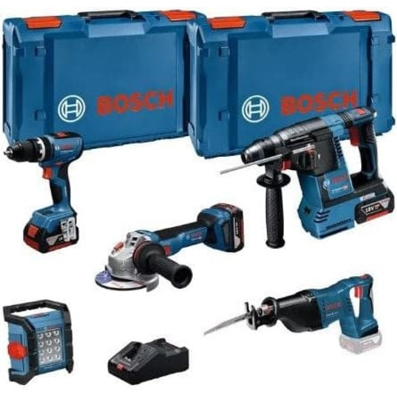 Bosch ZESTAW COMBI 18V GSB+GBH+GWS+GSA+GLI+3x5