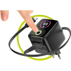 Mobile Origin 65W GaN Display Charger PW3 - USB-C Self-Retracting Cable + USB-C + USB-A