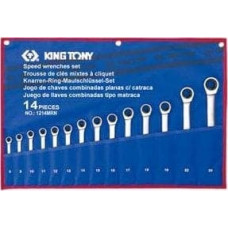 King Tony KING TONY ZESTAW KLUCZY PŁASKO-OCZKOWYCH 8-24mm Z GRZECHOTKĄ /14szt.