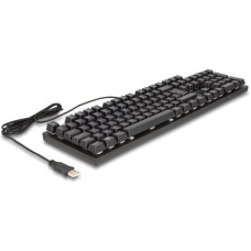 Delock Mechanische USB Gaming Tastatur kabelgebunden 1,6m schwarz mit RGB Beleuchtung