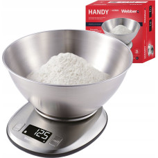 Webber Waga kuchenna WEBBER EK4390 INOX stal nierdzewna LCD 5kg 1g misa tarowanie