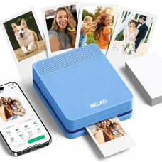 Loveinstant Drukarka Bluetooth Nelko Pp03 Druk Zdjęć Kolor 600dpi Do Telefonu Smartfona Pp03 / Niebieski