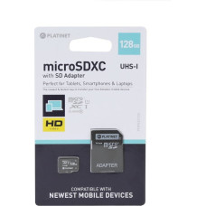 Platinet Karta Platinet MicroSDXC 128 GB Class 10 UHS-I/U3 A1  (PMMSDX128UIII)