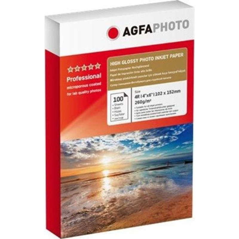 Agfaphoto Papier fotograficzny do drukarki A6 (AP260100A6N)