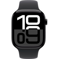 Apple Smartwatch Apple Apple Watch Series 10 GPS 42mm Jet Black Aluminium Case with Black Sport Band - S/M,Model A2997